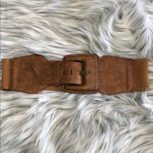 Tan high waisted belt